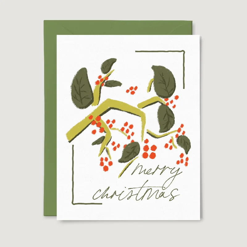 Merry Christmas Berries Card