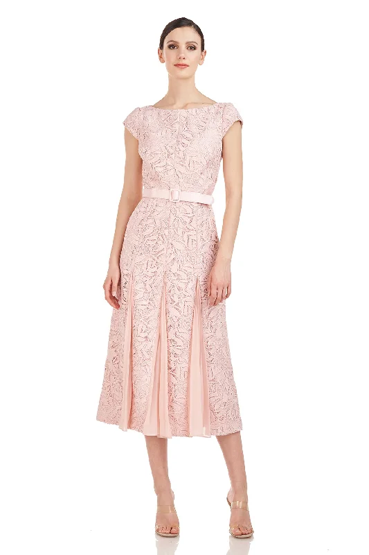 Angelina Lace Tea Length Dress