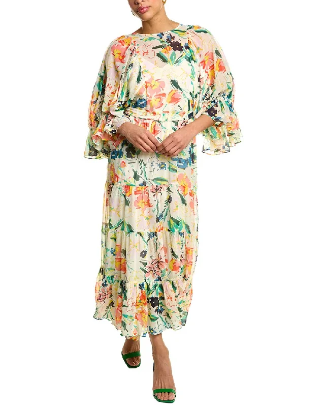 Ted Baker Balloon Sleeve Maxi Dress