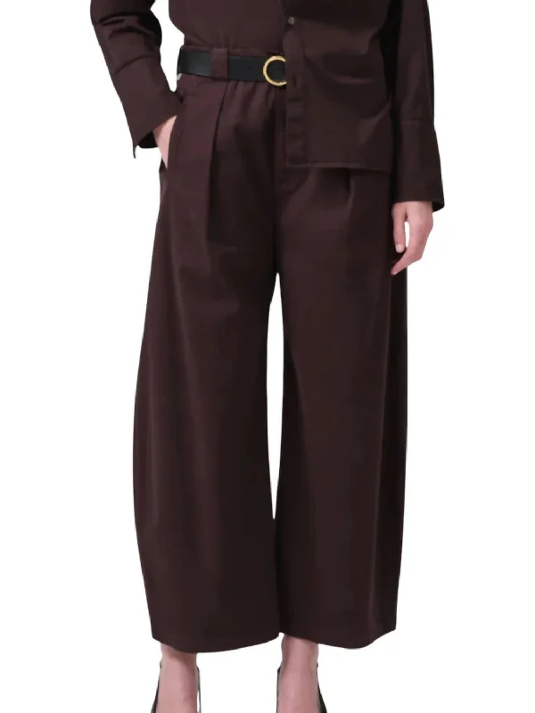 Cara Cropped Trouser Pants In Clove