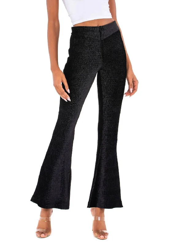 So Charming Velvet Flare Pant In Black