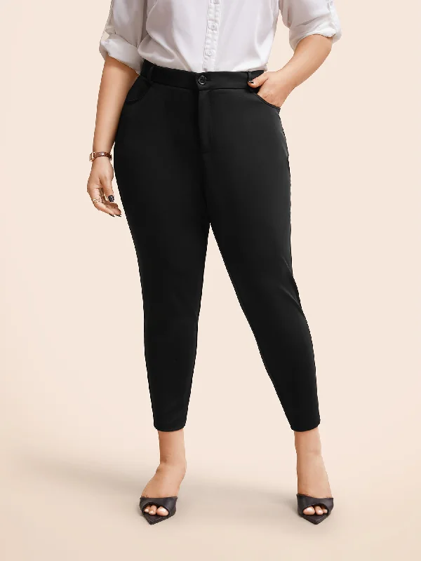 Stretchy-Fit Pocket Elastic Waist Pants