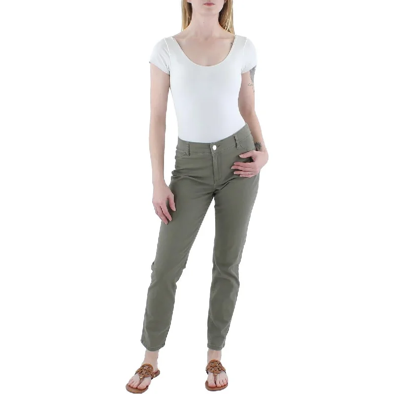 Womens Twill High Rise Skinny Pants